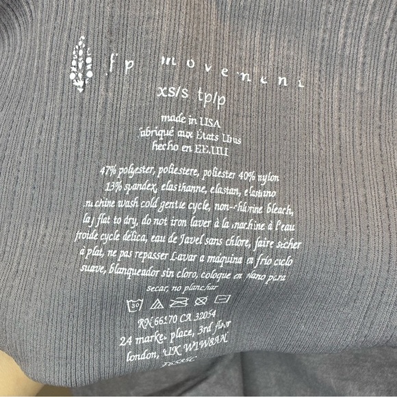 NWOT FREE PEOPLE FP Movement Good Karma Womens Leggings washed gray XS/S - Picture 6 of 7